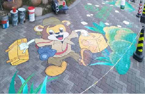 贺州夏季画地面彩绘会遇到的问题