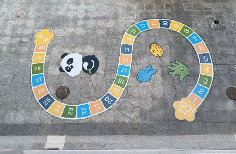 贺州地面游戏彩绘