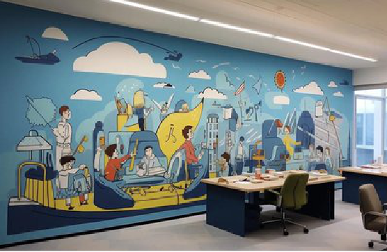 贺州办公室墙绘的特点。