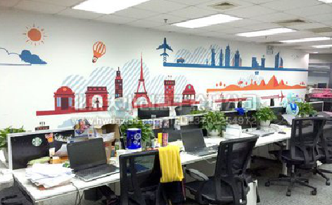 贺州教你设计办公室墙绘的方法。