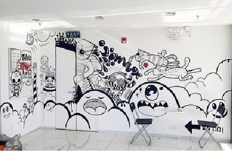 贺州手绘墙并非传统涂鸦。